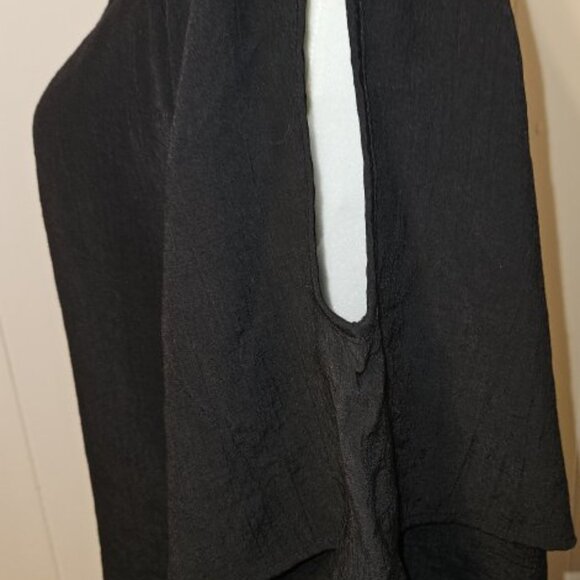 * STUDIO 1886 Black Tiered Open Sleeve Pullover Peasant Top Ladies Large 12-14 - Picture 4 of 5